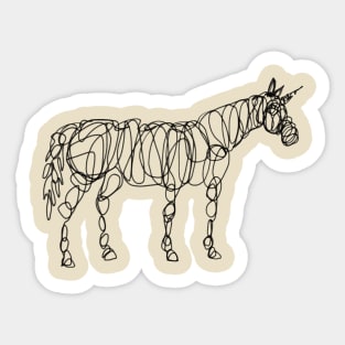 Scribbled Unicorn Sticker